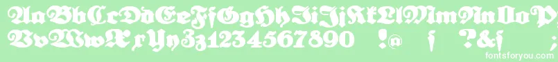 Urdeutsch Font – White Fonts on Green Background