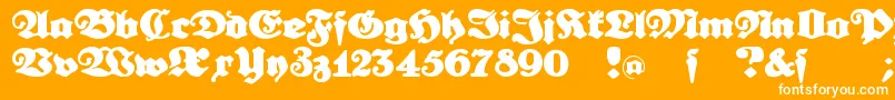 Urdeutsch Font – White Fonts on Orange Background