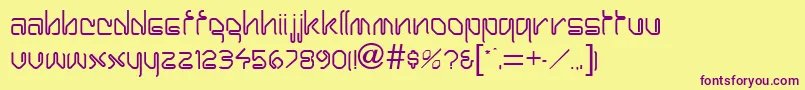 Harpoon Font – Purple Fonts on Yellow Background