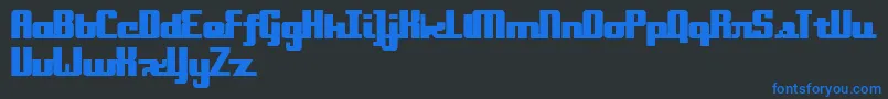 Onakite Font – Blue Fonts on Black Background