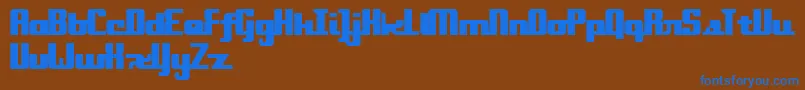 Onakite Font – Blue Fonts on Brown Background