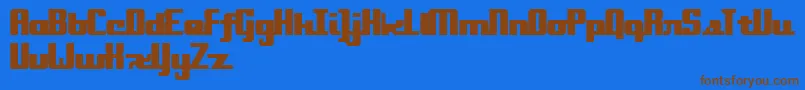 Onakite Font – Brown Fonts on Blue Background