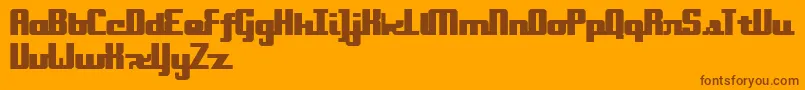Onakite Font – Brown Fonts on Orange Background