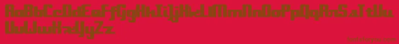 Onakite Font – Brown Fonts on Red Background