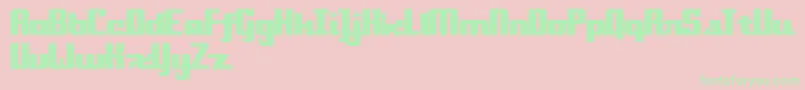 Onakite Font – Green Fonts on Pink Background