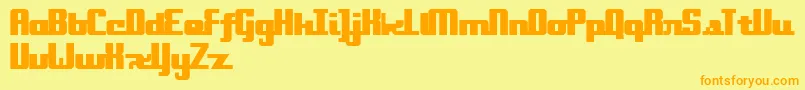 Onakite Font – Orange Fonts on Yellow Background