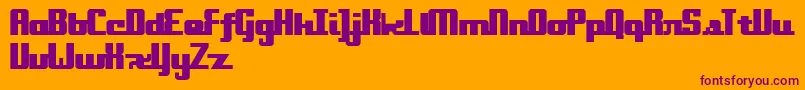 Onakite Font – Purple Fonts on Orange Background
