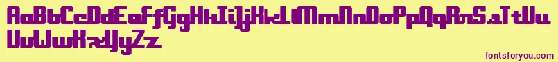 Onakite Font – Purple Fonts on Yellow Background