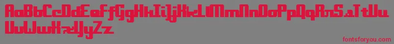 フォントOnakite – 赤い文字の灰色の背景
