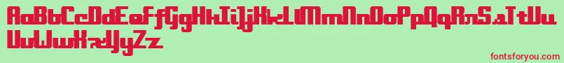 フォントOnakite – 赤い文字の緑の背景