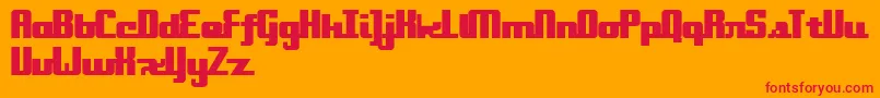 Onakite Font – Red Fonts on Orange Background