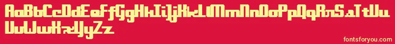 Onakite Font – Yellow Fonts on Red Background