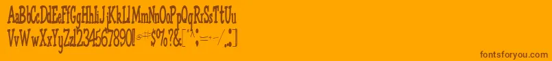 Omegatype93Regular Font – Brown Fonts on Orange Background