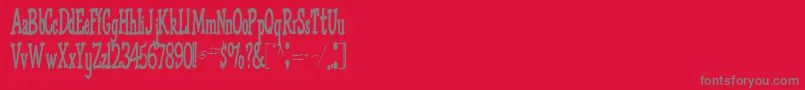 Omegatype93Regular Font – Gray Fonts on Red Background