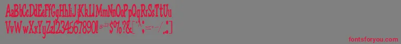 Omegatype93Regular Font – Red Fonts on Gray Background
