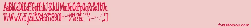 Omegatype93Regular Font – Red Fonts on Pink Background