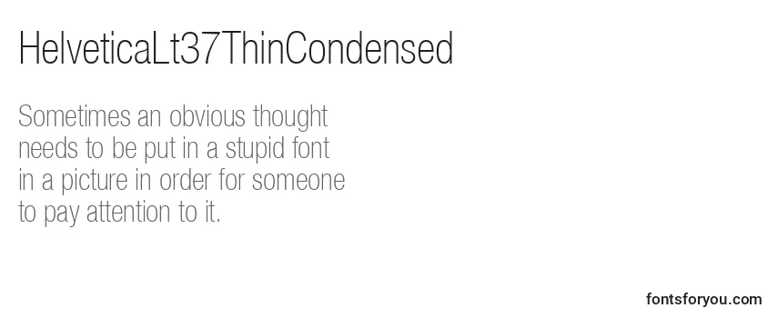 Шрифт HelveticaLt37ThinCondensed