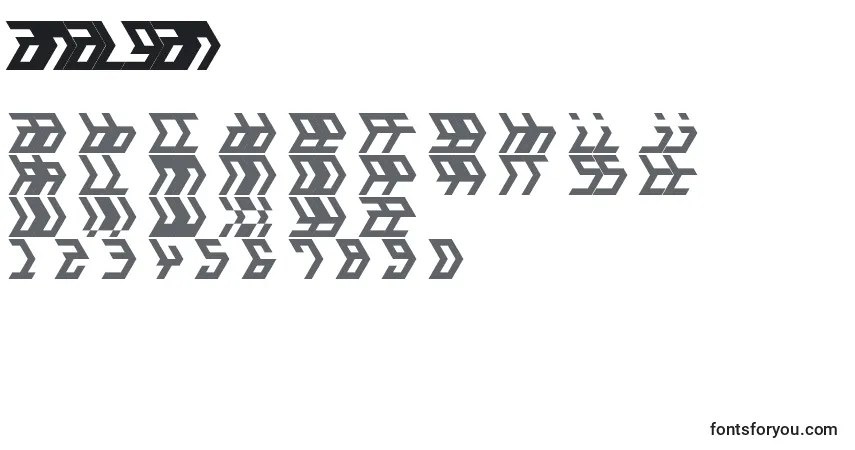 Czcionka Amalgam – alfabet, cyfry, specjalne znaki