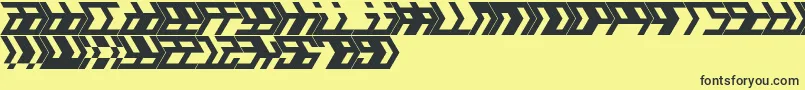 fuente Amalgam – Fuentes Negras Sobre Fondo Amarillo