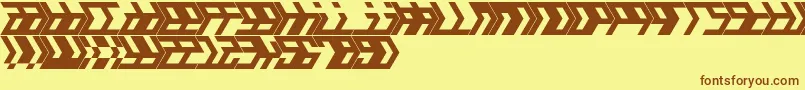 Amalgam Font – Brown Fonts on Yellow Background