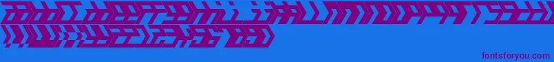 Amalgam Font – Purple Fonts on Blue Background