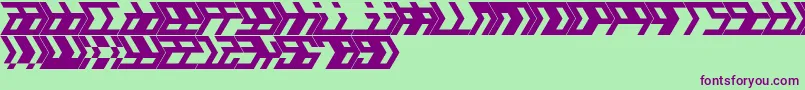 Amalgam Font – Purple Fonts on Green Background
