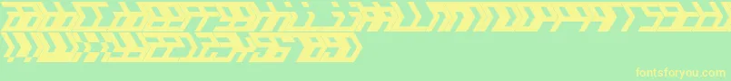 Amalgam Font – Yellow Fonts on Green Background