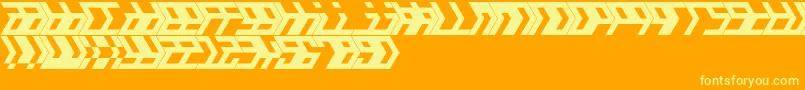 フォントAmalgam – オレンジの背景に黄色の文字