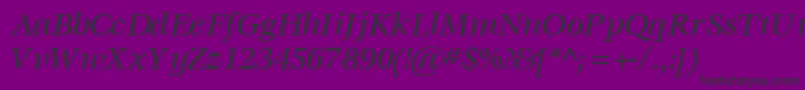 VoracemediumsskItalic Font – Black Fonts on Purple Background