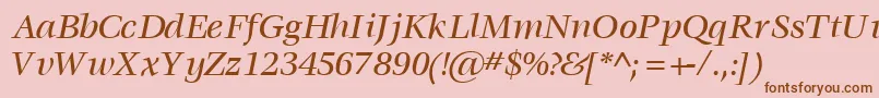 VoracemediumsskItalic Font – Brown Fonts on Pink Background