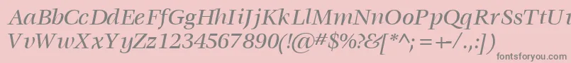 VoracemediumsskItalic Font – Gray Fonts on Pink Background