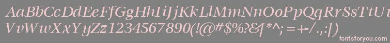 VoracemediumsskItalic Font – Pink Fonts on Gray Background