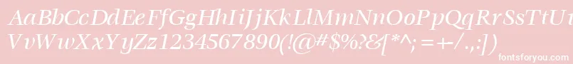 VoracemediumsskItalic Font – White Fonts on Pink Background