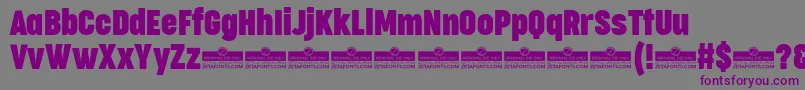 CocogooseCompressedBoldTrial Font – Purple Fonts on Gray Background