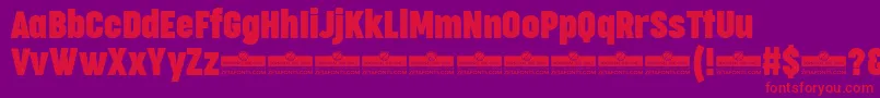 CocogooseCompressedBoldTrial Font – Red Fonts on Purple Background