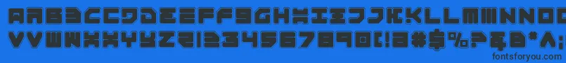 Шрифт Omega3Pro – чёрные шрифты на синем фоне