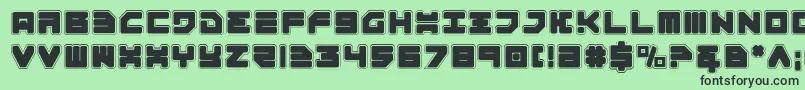 Omega3Pro Font – Black Fonts on Green Background