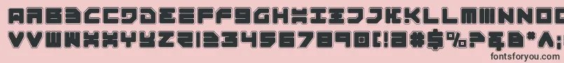 Omega3Pro-Schriftart – Schwarze Schriften auf rosa Hintergrund