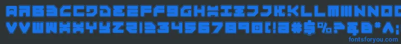 Omega3Pro Font – Blue Fonts on Black Background