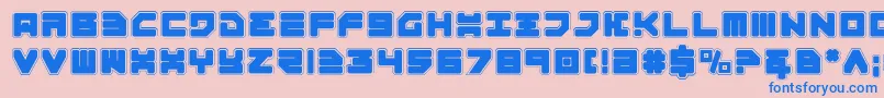 Omega3Pro-Schriftart – Blaue Schriften auf rosa Hintergrund