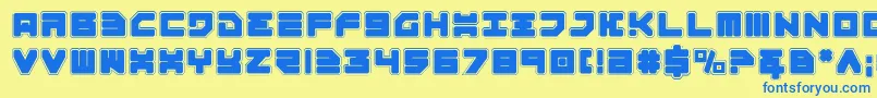 Omega3Pro Font – Blue Fonts on Yellow Background