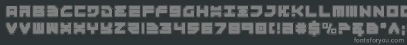 Omega3Pro Font – Gray Fonts on Black Background