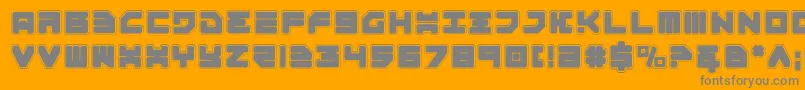 Omega3Pro Font – Gray Fonts on Orange Background