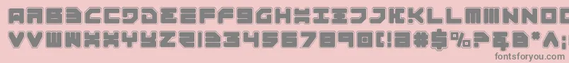 フォントOmega3Pro – ピンクの背景に灰色の文字