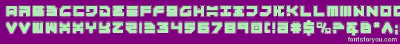 Omega3Pro Font – Green Fonts on Purple Background