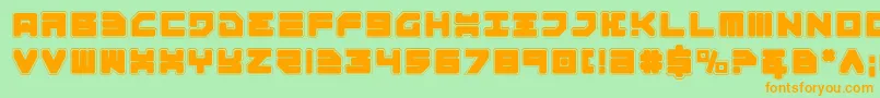Шрифт Omega3Pro – оранжевые шрифты на зелёном фоне