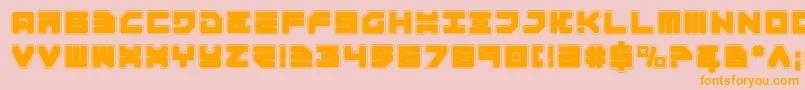 Omega3Pro Font – Orange Fonts on Pink Background