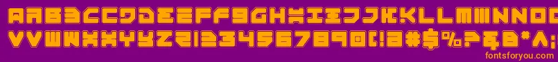 Omega3Pro Font – Orange Fonts on Purple Background