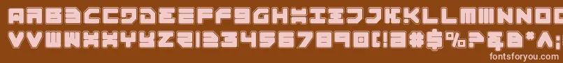 Omega3Pro Font – Pink Fonts on Brown Background