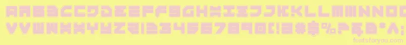 Шрифт Omega3Pro – розовые шрифты на жёлтом фоне